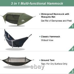 440LBS 1 Person Man Camping Hammock Tent with Mosquito Net Hanging Bed