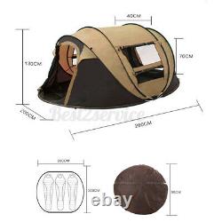 5-8 Man Auto Pop Up Camping Tent Hiking Shelter 210D Waterproof Anti UV 2 Doors