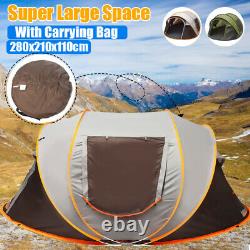 5-8 Men Large Single Layer Automatic Pop up Camping Tent Family Festival Shelter