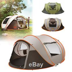 5-8 Men Large Single Layer Automatic Pop up Camping Tent Family Festival Shelter