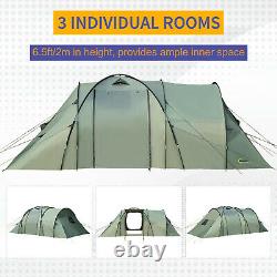 5 Man Camping Tent Family Friends Outdoor Shelter with Rainfly 3 Rooms Carry Bag