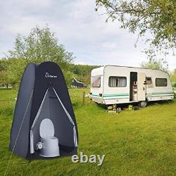 6.6FT Portable Pop Up Shower Privacy Tent Spacious Dressing Changing Black