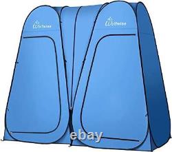 6.6FT Portable Pop Up Shower Privacy Tent Spacious Dressing Changing Room Blue