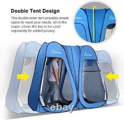 6.6FT Portable Pop Up Shower Privacy Tent Spacious Dressing Changing Room Blue