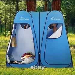 6.6FT Portable Pop Up Shower Privacy Tent Spacious Dressing Changing Room Blue