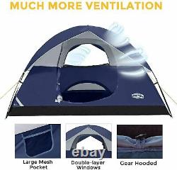 6 Person Man Dome Tent with Rainfly Easy Up Waterproof Family Camping Shelter