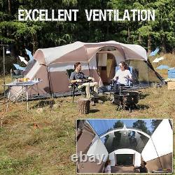 8 Person Family Camping Tent with Screen Room Water Resistant Rainfly Large