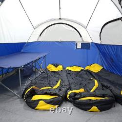 8 Person Family Camping-Tents, Waterproof Windproof 5 Large Windows Double Layer