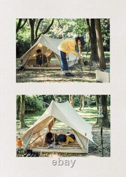 A Shape Frame Ridge White Cotton Tent Two Man 2 Person Outdoor Family Camping