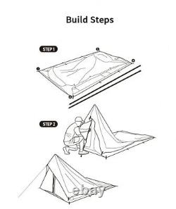 A Shape Frame Ridge White Cotton Tent Two Man 2 Person Outdoor Family Camping