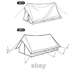 A Shape Frame Ridge White Cotton Tent Two Man 2 Person Outdoor Family Camping