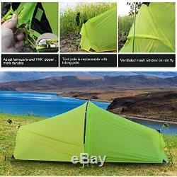 Andake 1206G Roomy One Man Camping Tent, 15D Ultra-thin Ripstop Nylon, (Tent)