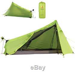 Andake 780G Ultralight One Man Camping Tent, 15D Ultra-Thin Ripstop Nylon, Tent
