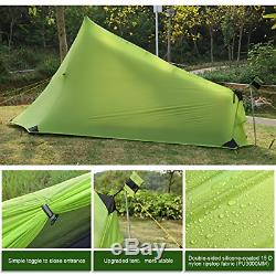 Andake 780G Ultralight One Man Camping Tent, 15D Ultra-Thin Ripstop Nylon, Tent