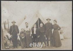 Antique 1906 San Francisco Earthquake Tent Camp Family Cabinet Card Photograph