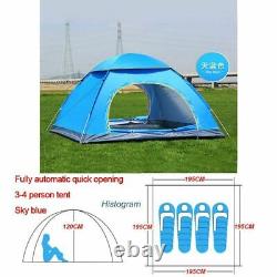 Automatic Pop Up Outdoor Family Camping Tent Camp Tents Ultralight 1/4 Person