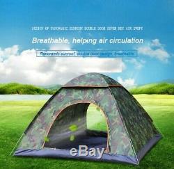 Automatic Pop Up Outdoor Family Camping Tent Oxford Cloth Fiber Windproof Warm
