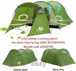 Ayamaya Camping Tents 3-4 Person/Man/People With 2/Two Room Bedroom + Living Ro