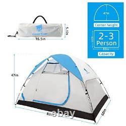 Backpacking 2 Person Tents for Camping Lightweight Two Man Dome Tent with Blue