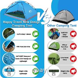 Backpacking Tent 1/2 Person Tents for Camping, Waterproof Easy Clip Setup Cam