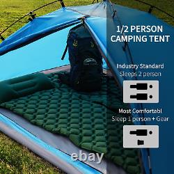 Backpacking Tent 1/2 Person Tents for Camping, Waterproof Easy Clip Setup Cam