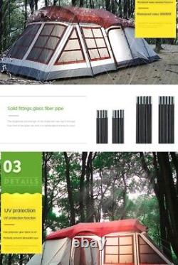 Big 6 Person Tent Six 12 Man People Large Family Car Camping Cabin Waterproof