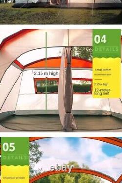 Big 6 Person Tent Six 12 Man People Large Family Car Camping Cabin Waterproof