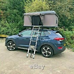 Black Expedition Overland Hard Shell 3 Person Roof Top Camping Tent