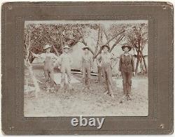 Cabinet Card Of The Working Men Taking A Photograph In The Tent Camp 1900