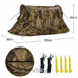 Camouflage Hunting Camping Tent Portable Multi functional Waterproof One man Hut