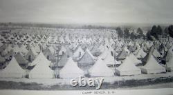 Camp Sevier S. C. Infantry Tents Photo 1918 WWI Original Panoramic 34 x 7 1/4