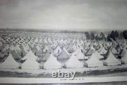 Camp Sevier S. C. Infantry Tents Photo 1918 WWI Original Panoramic 34 x 7 1/4