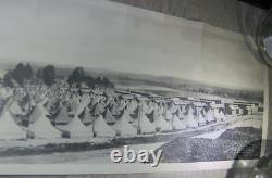 Camp Sevier S. C. Infantry Tents Photo 1918 WWI Original Panoramic 34 x 7 1/4