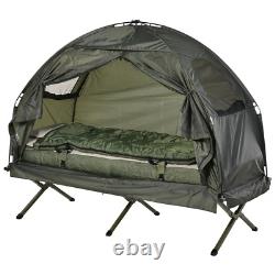 Camping Cot Tent with Air Mattress Sleeping Bag and Pillow Portable All-in-One