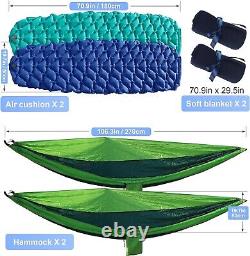 Camping Set 09 PcsTent 2 Sleeping Bag2 Sleeping Pads 2 Blankets 02 Hammock