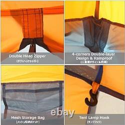 Camping Tent 1 2 3 4 Man #2 Orange with skirt edge 3 Person 4 Season