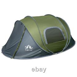 Camping Tent 2-3 Man Easy Pop Up Tent with 2 Doors UPF50+ Waterproof