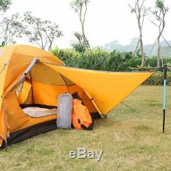 Camping Tent 2 Person Lightweight Backpacking Waterproof Two Doors Easy Setup