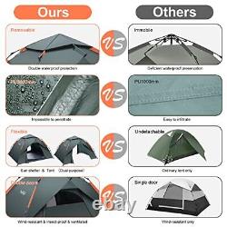 Camping Tent Automatic 2-3 Man Person Instant Tent Pop Up Ultralight green