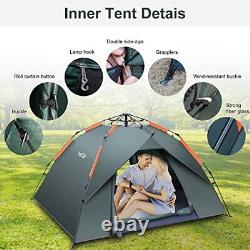 Camping Tent Automatic 2-3 Man Person Instant Tent Pop Up Ultralight green