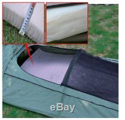 Camping Tent Survival Hiking Army 1 Person Canvas Swag Single Man Ripstop Screen