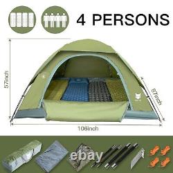 Camping Tent for 4 Men, Lightweight & Waterproof Backpacking Tent with Rain Fly US