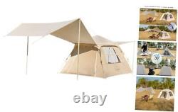 Camping Tents 3/4 Person Waterproof Instant Tents 3/4 People Cabin 4P Khaki