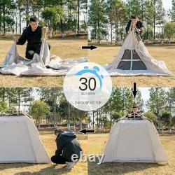 Camping Tents 3/4 Person Waterproof Instant Tents 3/4 People Cabin 4P Khaki