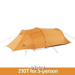 Camping Ultralight Tunnel Tent 3-4 Persons Large Space Fabric Outdoor Cycling