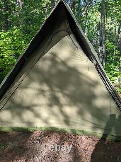 Canadian Military 4-Man RECCE crew Tent Camping, frame & fly, new leg poles