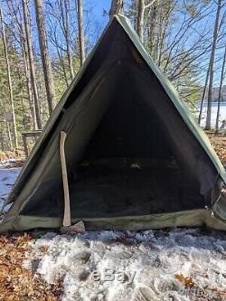 Canadian Military 4-Man RECCE crew Tent Surplus Camping with frame & fly