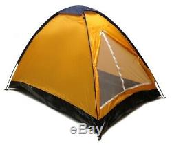 Case of 10 ORANGE DOME CAMPING TENTS 7x5' Two Man BLUE ORANGE Sealed Floor