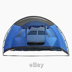 Charles Bentley 6 Man Waterproof Tent Camping Outdoor Festival 2 Rooms Grey