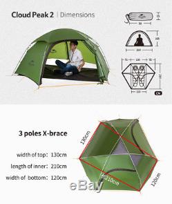 Cloud Peak Tent Compact Ultralight Two Man Camping Hiking Outdoor Accessories